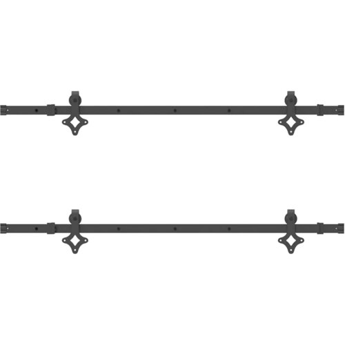  za klizna vrata 152,5 cm čelični crni Slike