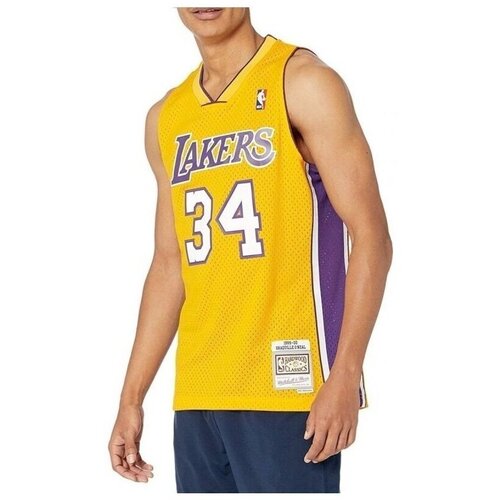 Mitchell And Ness Majice s kratkimi rokavi Los Angeles Lakers Nba Swingman Home Jersey pisana Slike