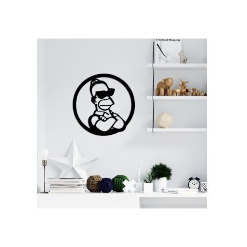Wallity Zidna dekoracija Simpson 3, 33x33cm, Crna Slike