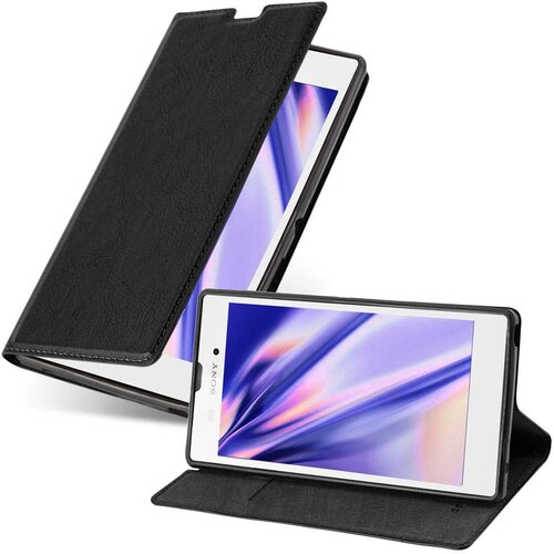 Cadorabo Ohi&scaron;je, združljivo z Sony Xperia T3 v nočna črna - Za&scaron;čitni ovitek z magnetnim zapiranjem, stoječo funkcijo in režo za kartice, (20549508) Cene