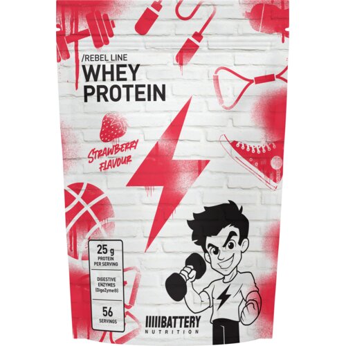 Battery Nutrition Rebel Whey Protein, Jagoda, 1800g Cijene