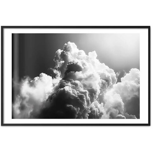  Plakat Clouds Like Dreams: Let the Sun Brighten Your Day &amp;ndash; A Visual Feast 90x60 Crni okvir s margom Slike