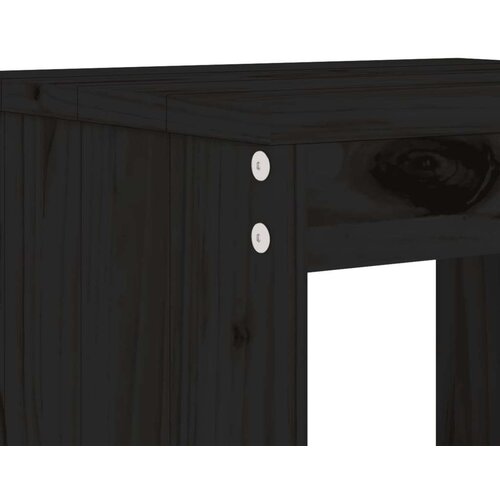 vidaXL 5-dijelni vrtni barski set crni od masivne borovine Cijene