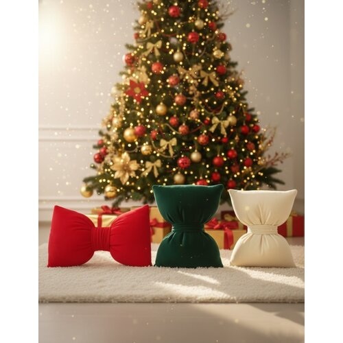 Ready Novogodi&amp;scaron;nji jastuk - Ma&amp;scaron;na NG26 ( Crveni, Zeleni, Bež ) Slike