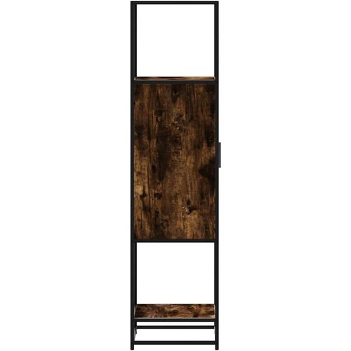 VidaXL Visoka ploča dimljeni hrast 35,5x35x139cm izrađeno drvo i metal Slike