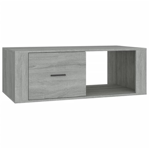 Maison Chic Klubska mizica - kavna mizica - Nizka mizica siva sonoma 100x50,5x35 cm inženirski les, (21753191) Slike