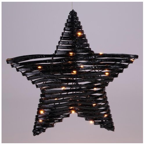  LED božićna dekoracija 30xLED/3xAA 40 cm topla bela zvezda/crna Cene