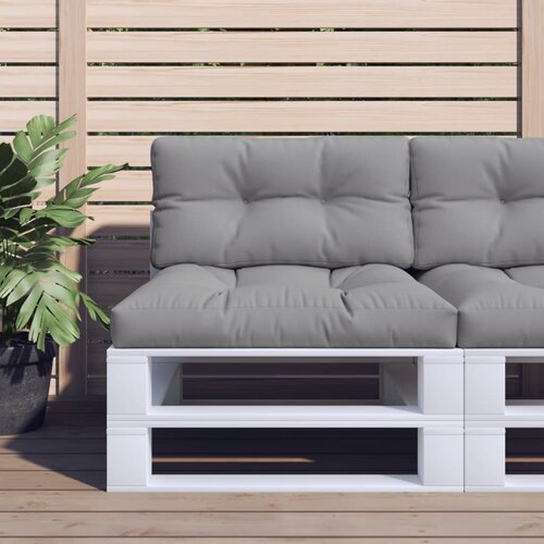 VidaXL Jastuk za palete sivi 70 x 40 x 12 cm od tkanine Slike