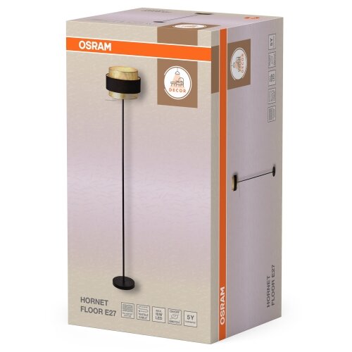 Osram podna lampa decor hornet 1xE27/10W/230V crna/zlatna Slike