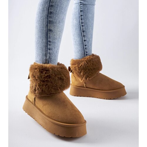 Gemre Adelfia brown snow boots decorated with fur Cene