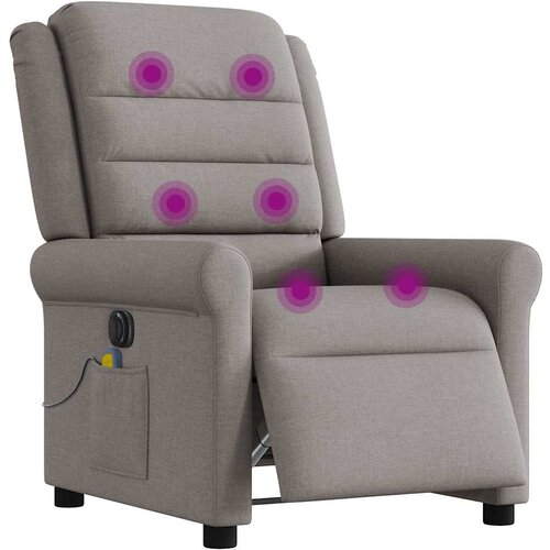 Maison Chic Električni masažni naslanjač - Relax naslanjač taupe blago, (22134507) Cene