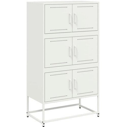 Maison Chic Komoda - Predalnik bela 68,5x38,5x123,5 cm jeklo, (21715785) Slike