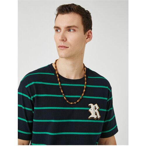 Koton College T-Shirt Embroidered Crew Neck Short Sleeve Cotton Slike