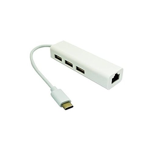 E-green USB 3.1 tip C HUB (3 port USB 2.0 + 1port fast ethernet) Cene