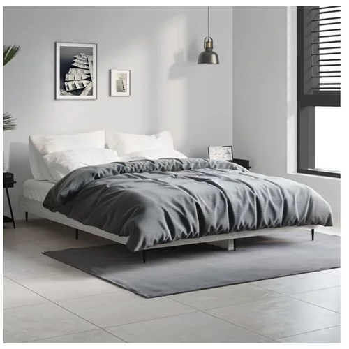 vidaXL Okvir kreveta siva boja hrasta 135 x 190 cm konstruirano drvo