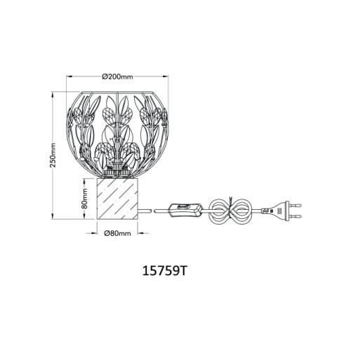 Globo 15759T - stona lampa mika 1xE27/40W/230V Slike