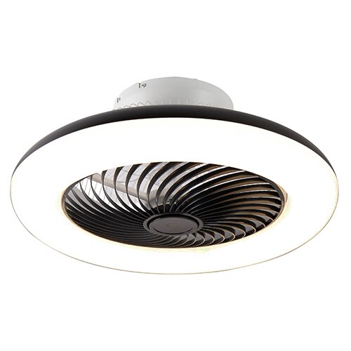 QAZQA Stropni ventilator črne barve z LED z daljinskim upravljalnikom - Clima Cene