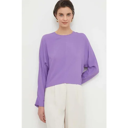 Sisley Majica ženska, vijolična barva