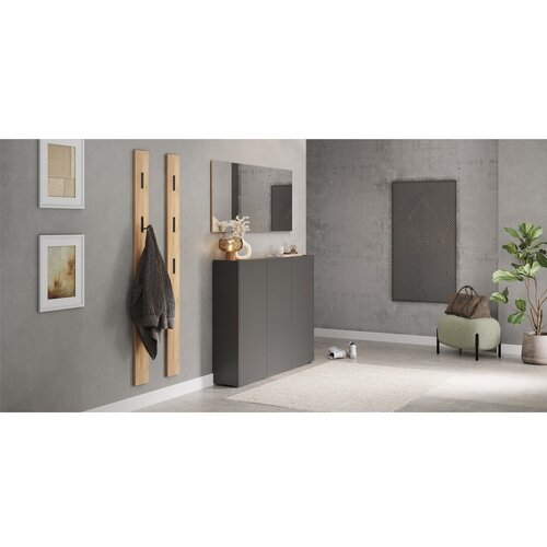 Germania Antracitno siva omarica za čevlje v hrastovem dekorju 138x105x25 cm Libbiano &amp;ndash; Slike