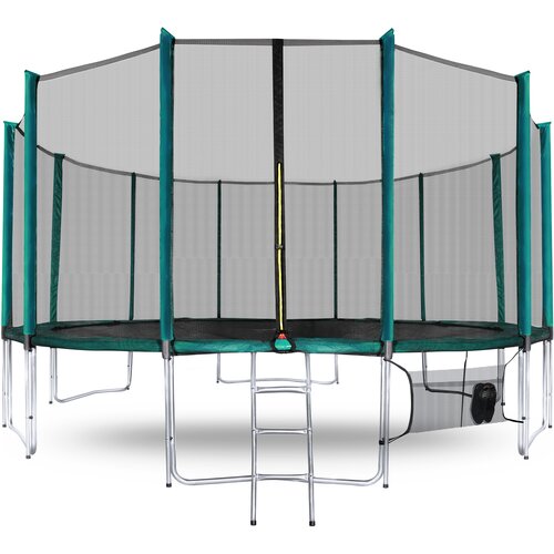 Aga SPORT PRO trampolin 500 cm s vanjskom zaštitnom mrežom tamno zelena + ljestve + torba za cipele Cijene