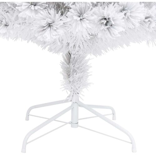 VidaXL umjetno božićno drvce led bijelo 120 cm optička vlakna Slike