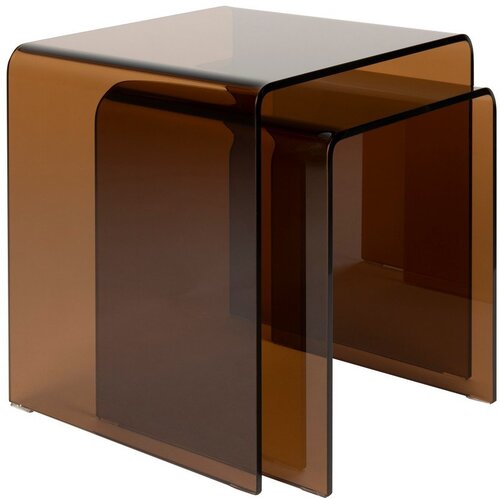 Dutchbone Steklene stranske mizice v kompletu 2 ks 40x45 cm Vetro &amp;ndash; Slike