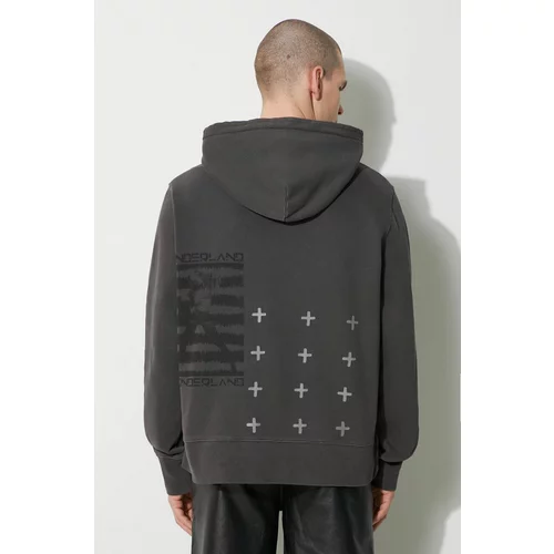 KSUBI Pamučna dukserica portal kash hoodie za muškarce, boja: siva, s kapuljačom, s tiskom, MPS24FL011