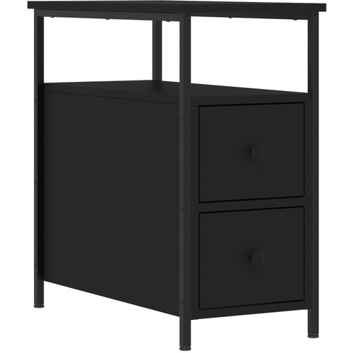 Maison Chic Nočna omarica - Nočna miza črna 30x60x60 cm inženirski les, (21689120) Cene