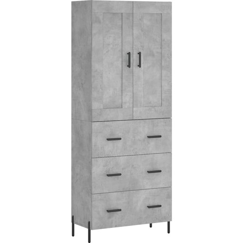 Maison Chic Visoka Komoda - Predalnik betonsko siva 69,5x34x180 cm inženirski les, (21720984) Cene