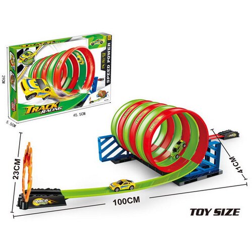  Staza za igru s autićima Twisted Loop - šarena Cene