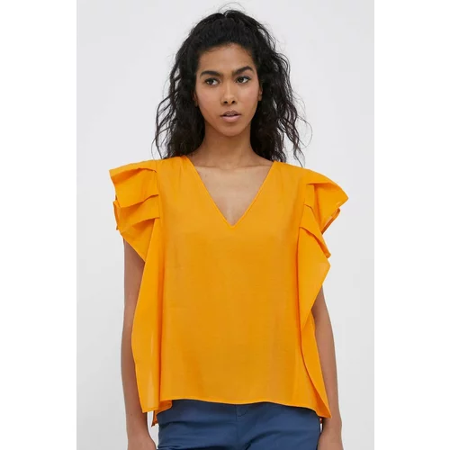 Sisley Majica ženska, oranžna barva