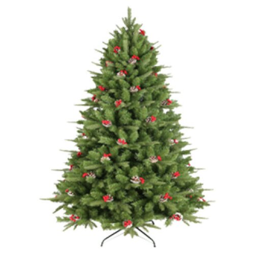 LemonPlanet Novogodišnja jelka sa šišarkama i bobicama 180 cm 240203 Slike