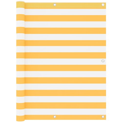 VidaXL Balkonsko platno belo in rumeno 120x400 cm oksford blago Slike