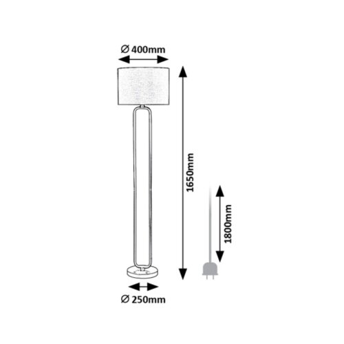 Rabalux 74043 - podna lampa domiro 1xE27/60W/230V Slike