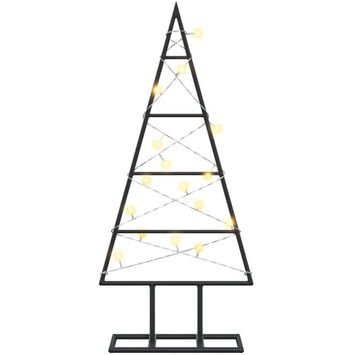  Metalna božićna jelka KUOPIO 60 cm Topla bijela - 60 cm Crna s LED svjetlima Slike