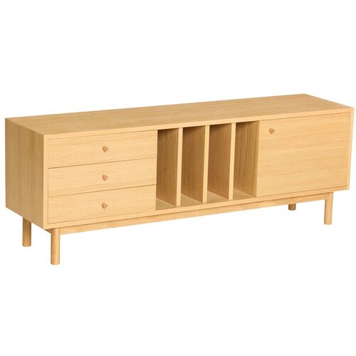 H&amp;uuml;bsch Komoda v hrastovem dekorju v naravni barvi 140x50x37 cm Nobby &amp;ndash; Slike