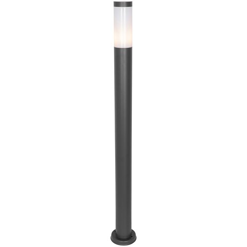 QAZQA Moderna zunanja svetilka temno siva z opalom 110 cm IP44 - Rox Slike