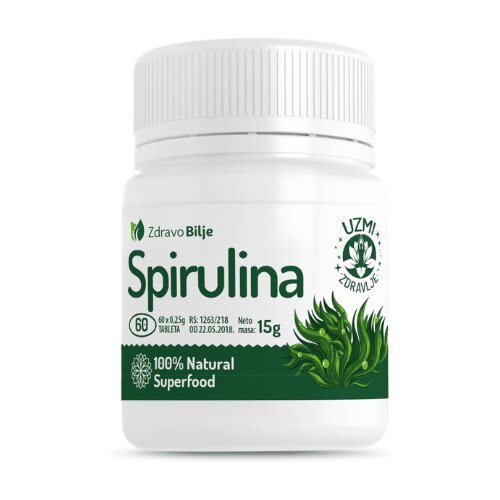 Zdravo Bilje Spirulina 60 tableta Slike
