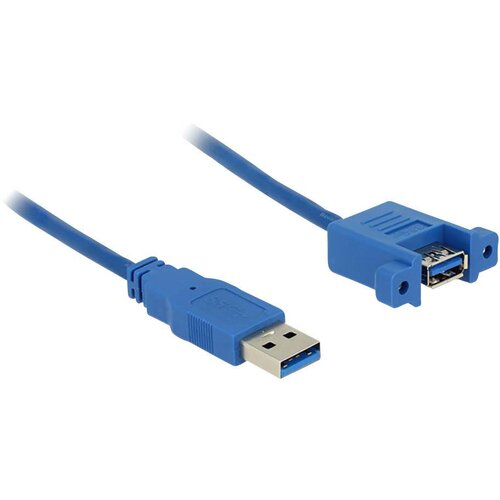 Delock USB kabel USB 3.2 gen. 1 (USB 3.0) USB-A vtič\, USB-A vtičnica 1.00 m modra 85112, (20416654) Cene