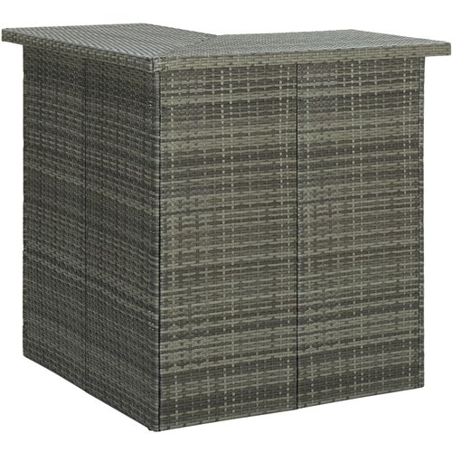 The Living Store Kotna barska miza siva 100x50x105 cm poli ratan - Barska Miza, (21836763) Slike