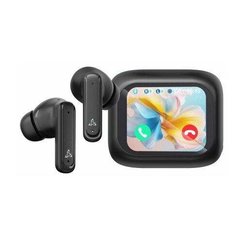 S Box slu&scaron;alke črne bluetooth z mikrofonom ANC LCD zaslon EB-TWS08-B Cene