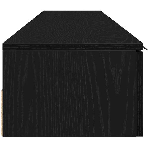  Kabinetski zidni s ladicama 2 pcs Crni hrast 102 x 30 x 20 cm Slike