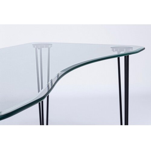 BIZZOTTO Pisalna miza s stekleno mizno plo&amp;scaron;čo 60x120 cm Rondo &amp;ndash; Slike