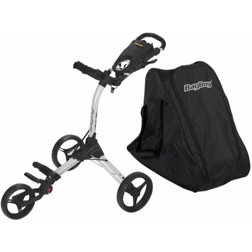 BagBoy Compact C3 SET White/Black Ročni voziček za golf