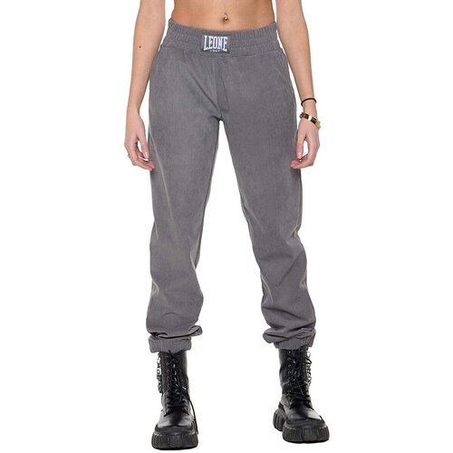 Leone 1947 Spodnji deli trenirke Woman Sweatpants Courduroy Pearl Siva Cene