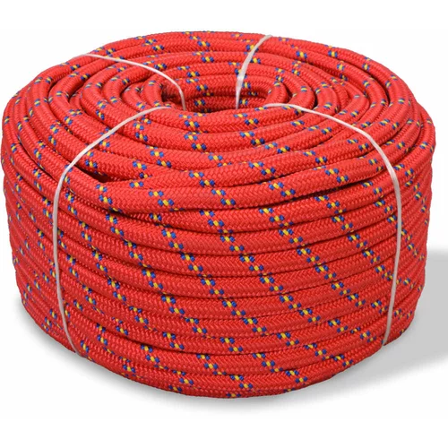 vidaXL Mornarska vrv polipropilen 6 mm 500 m rdeča