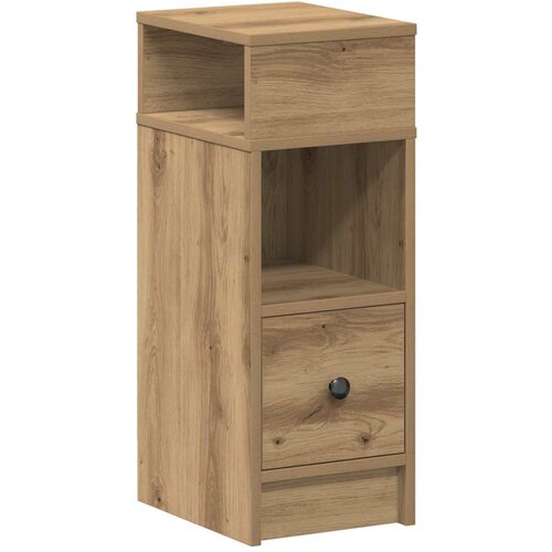 VidaXL Nočna omarica s predalom, umetni&amp;scaron;ki hrast 25x31x66 cm, (5000298716) Slike
