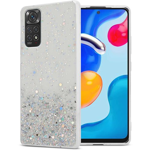 Cadorabo Ohi&scaron;je, združljivo z Xiaomi RedMi NOTE 11 4G / 11S 4G in prozorna z ble&scaron;čicami - Za&scaron;čitni ovitek iz prožnega silikona TPU s svetlečimi ble&scaron;čicami, (20860379) Cene
