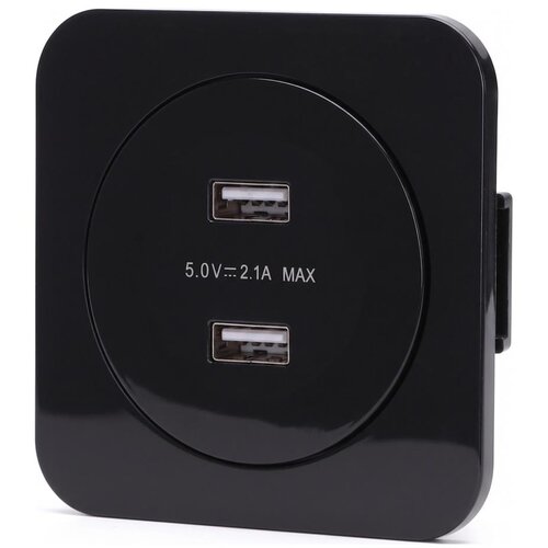 Aigostar zidna USB utičnica sa okvirom, 2x USB-A, crna Slike