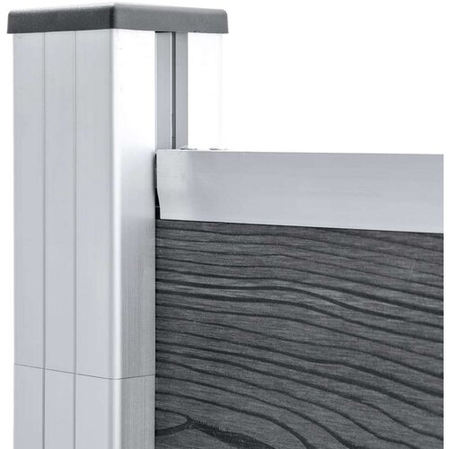 VidaXL Vrtna ograda WPC 175 x 105 cm siva Slike
